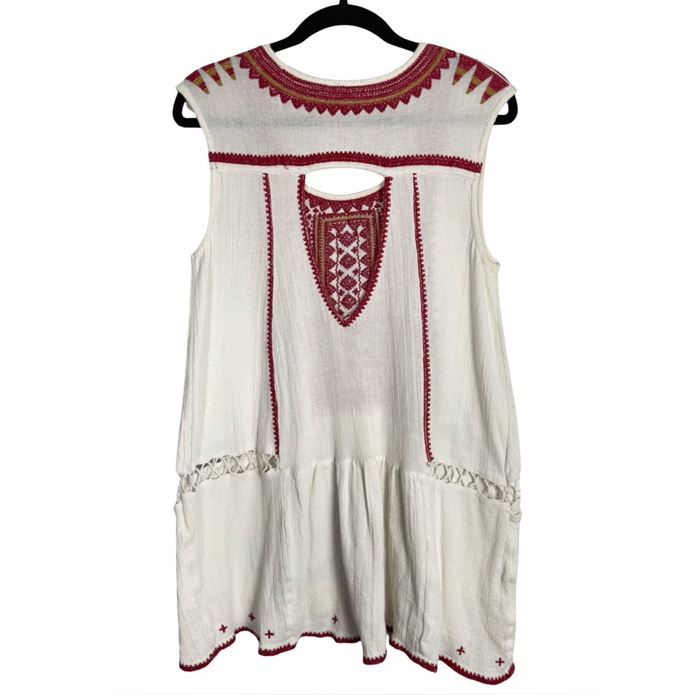 Free People Lady Luck Embroidered Tunic Boho Hippie - Picture 3 of 9